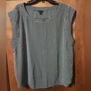 NWOT Ann Taylor striped sleeveless top, sz XL